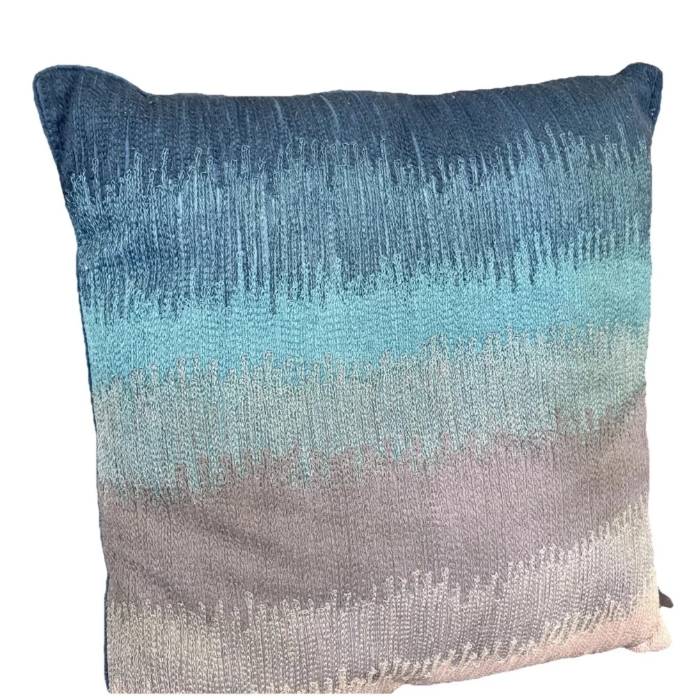 Pier 1 Teal and Cream Accent Pillow